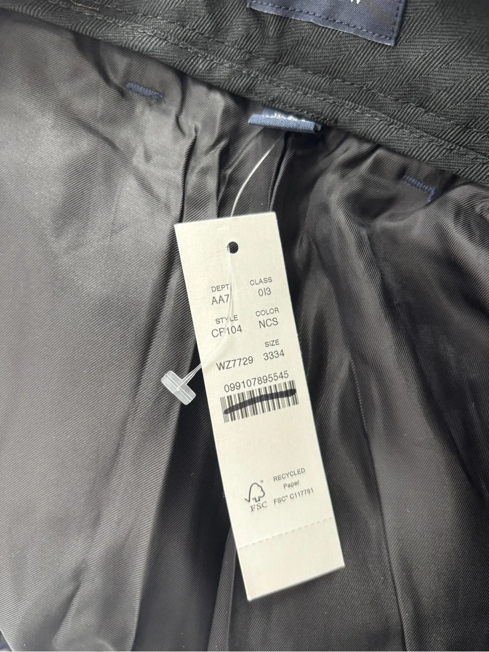 J.Crew Classic pleated creased wool trouser in pinstripe 33/34 - Picture 3 of 5